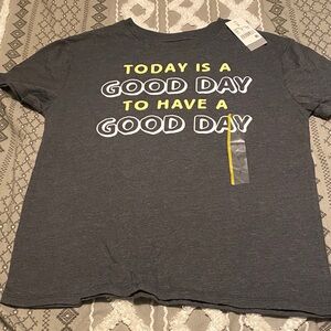 Modern Lux Gray Tee with Yellow and White Text